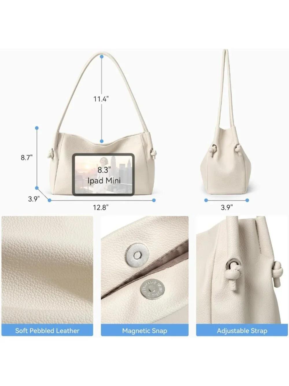Stylish Vegan Leather Hobo Bag for Women | Soft Travel Handbag & Purse